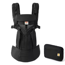 Porte bebe ergonomique 360 Omni couleur noir avec pochette de rangement