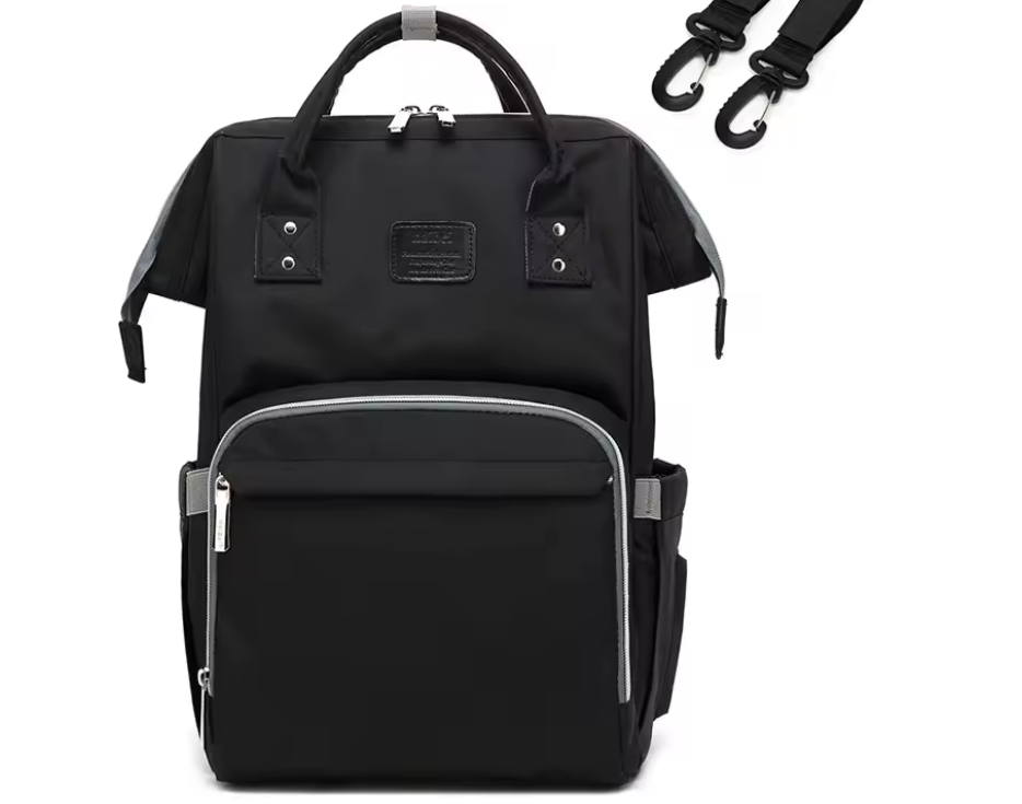Sac à langer multifonction imperméable couleur noir 
