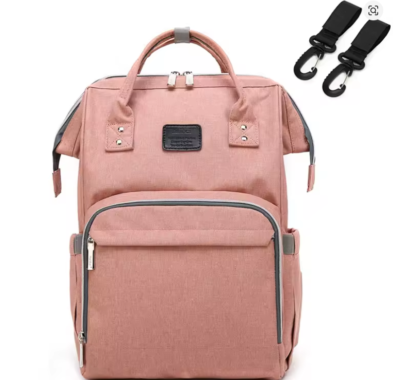 Sac à langer multifonction imperméable couleur rose 
