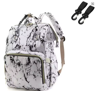 Sac à langer multifonction imperméable motif marbre 
