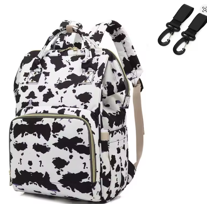 Sac à langer multifonction imperméable motif vache 
