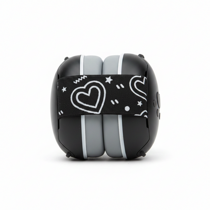casque anti bruit bébé noir motifs