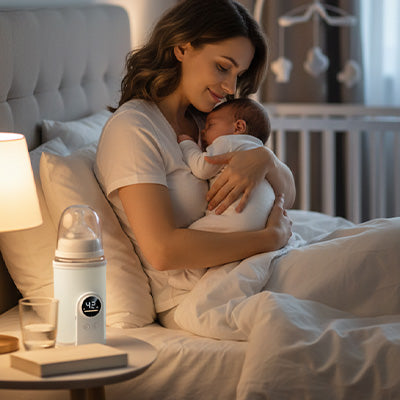 maman berce bebe le chauffe lait usb pose a cote